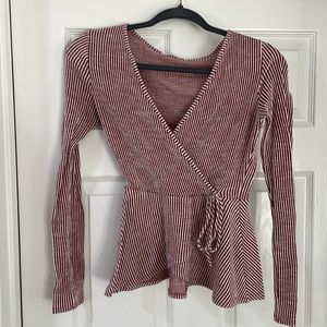 Caution to the wind long sleeve blouse